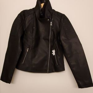 Faux leather biker jacket